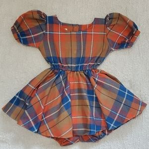 Orange/Blue Plaid Dress